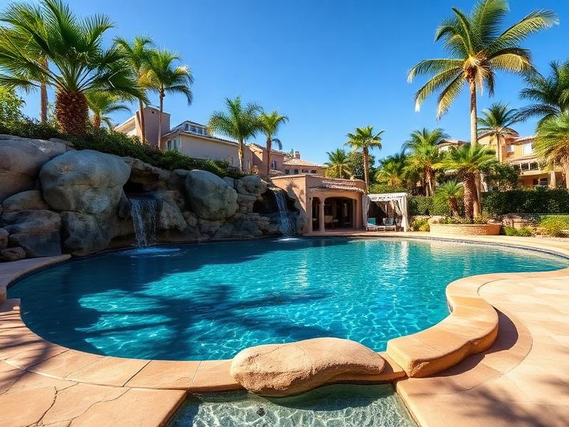 Resort-style pool with spa